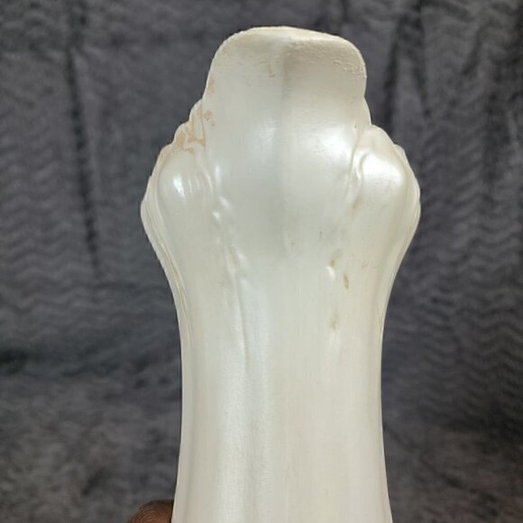 Vintage 1969 Signed Frances Coker 12” White Ceramic Pitcher Rococo Art Pottery - Picture 7 of 15